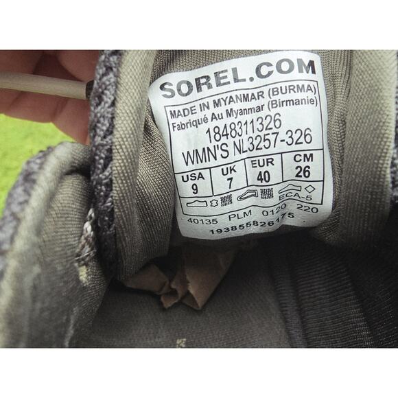 Sorel Women's Out N About Plus Dark Green Waterproof Shoes NL3257-326 Size 9 - Picture 7 of 8